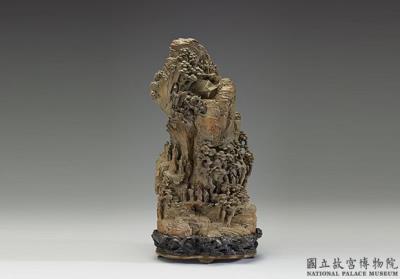 图片[2]-Carved bamboo root display piece in the form of figures in a landscape, Qing dynasty, 18th century-China Archive